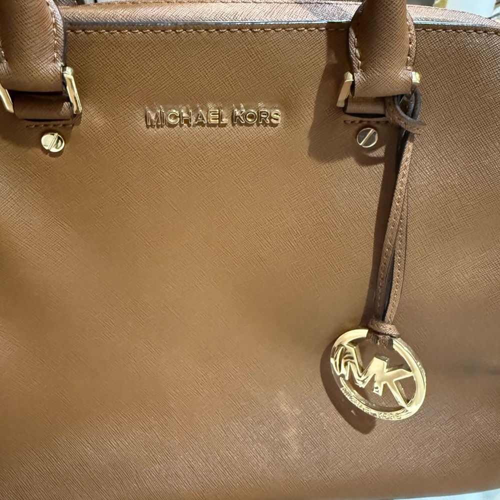 Michael Kors Brown Saffiano Leather Satchel - Picture 4 of 7
